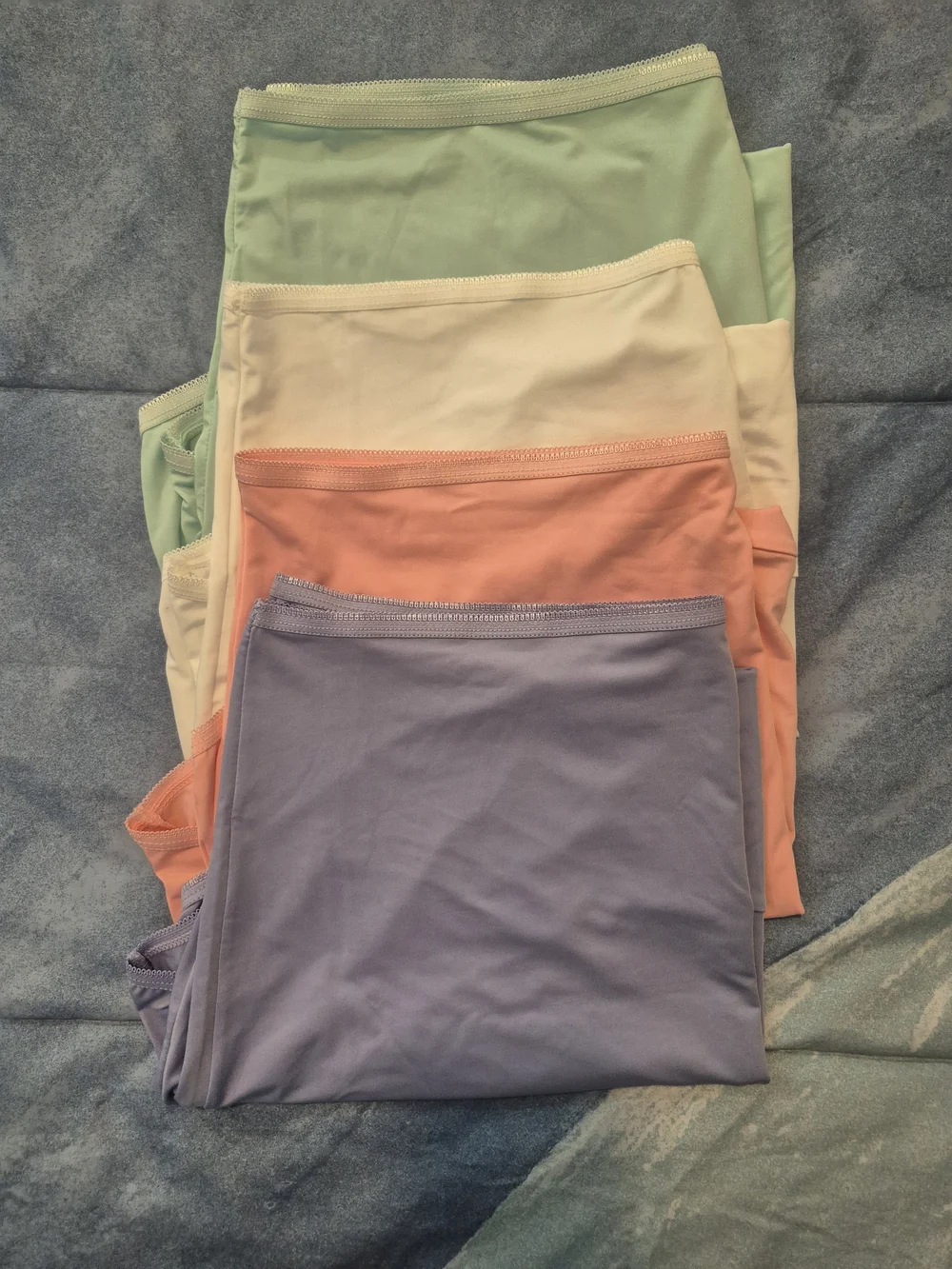 NEW Underwear Panty NWOT Sz 12. Qty 4. w/out Package Blue Peach White Mint Green - Picture 1 of 16